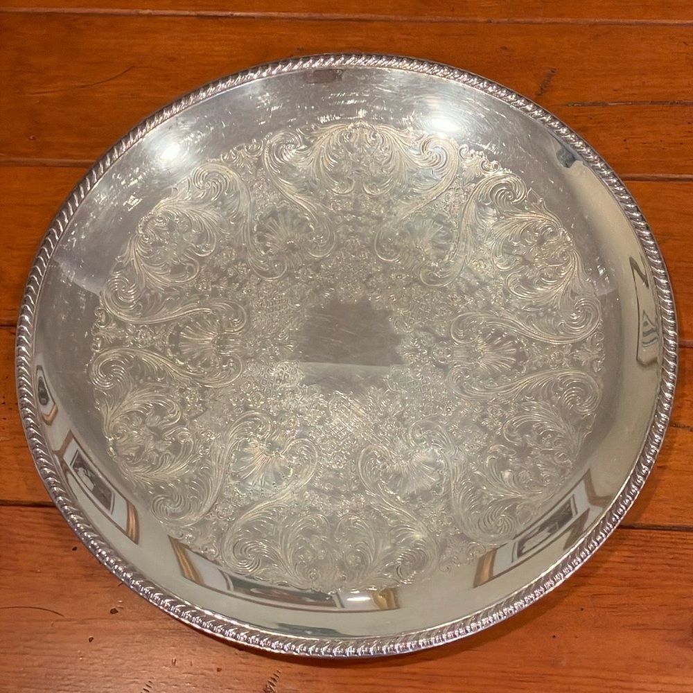 Vintage Wm A Rogers William Rogers Silver Serving Platter Tray Plate, #867